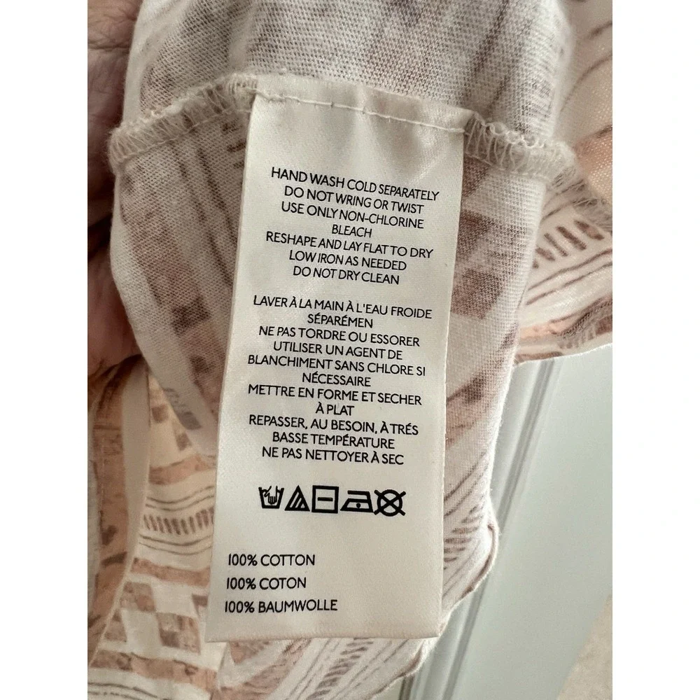 NWT Free People We The Free Nina Printed Short Sleeve Tee Shirt Size S